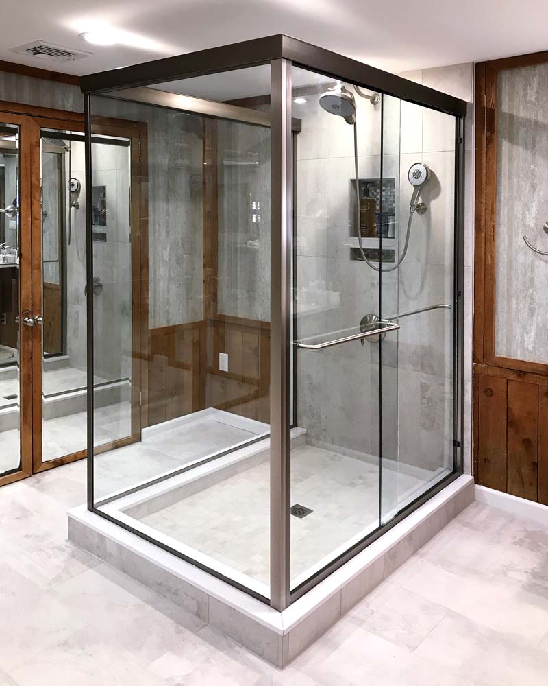 Frameless shower install, Greenwich home — Plymouth Glass & Mirror