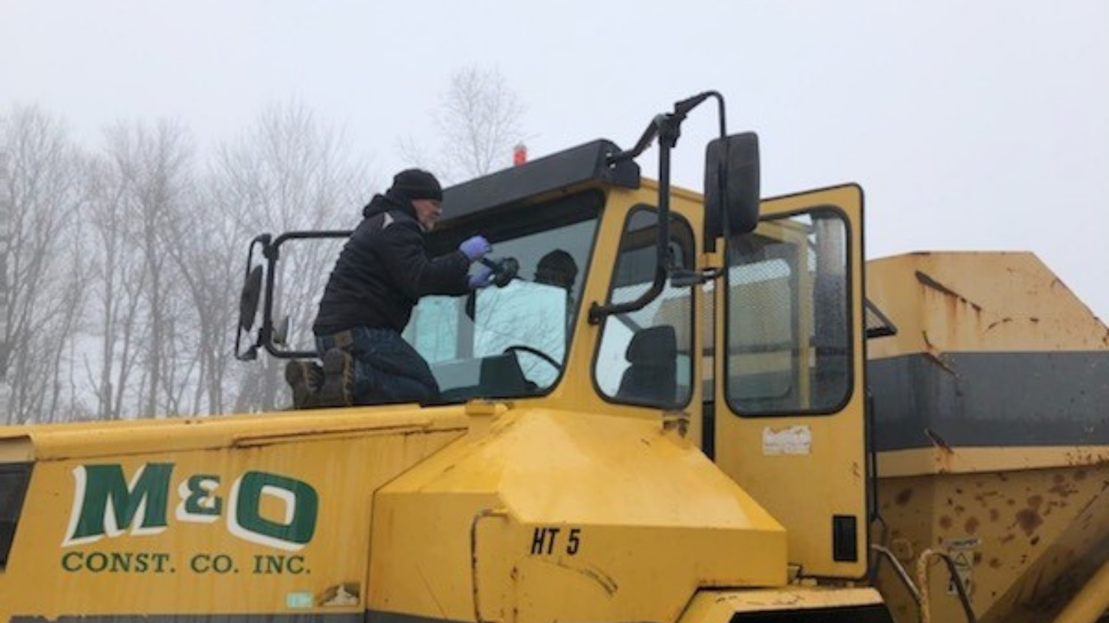 heavy machinery glass repair by Plymouth Glass