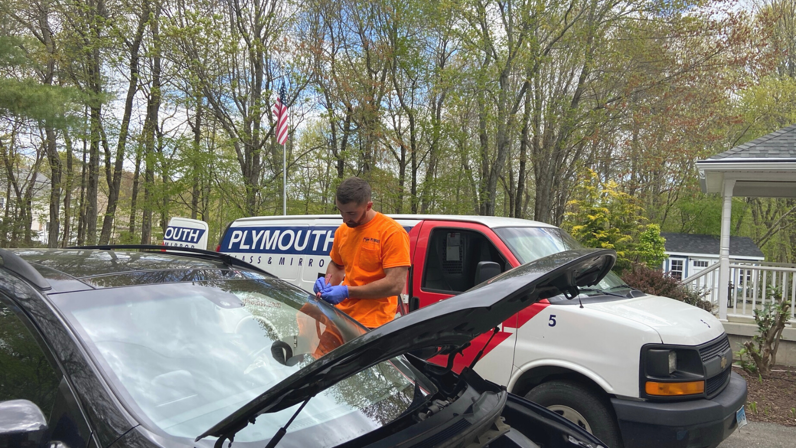 mobile windshield repair by Plymouth Glass