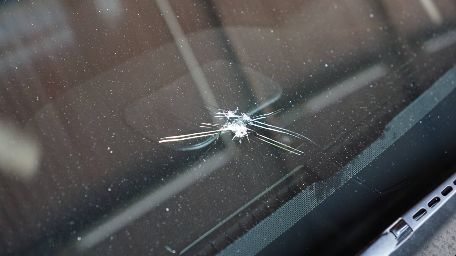 chip in a windshield - call Plymouth Glass for windshield repair